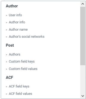 Dynamic Tags Custom Fields-ACF