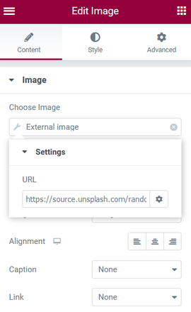 External random image