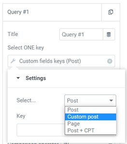 Query filter select post origine
