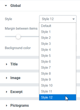 Settings style