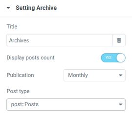 Sitemap settings archives