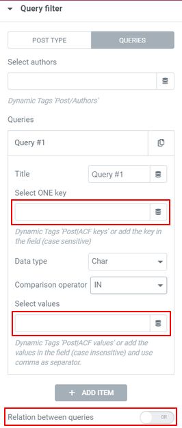 Query filter global ACF
