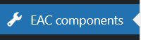 EAC components settings