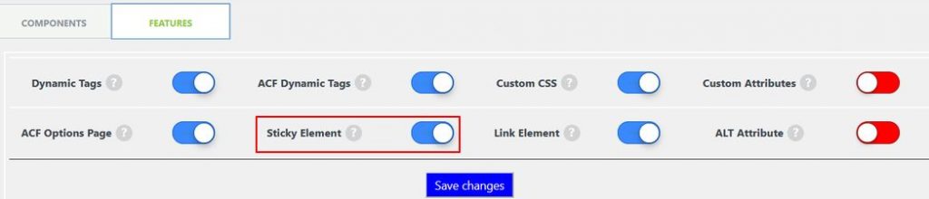 Enable config sticky