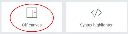 Off-canvas icon