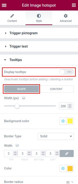Image Hotspots style tooltip shape