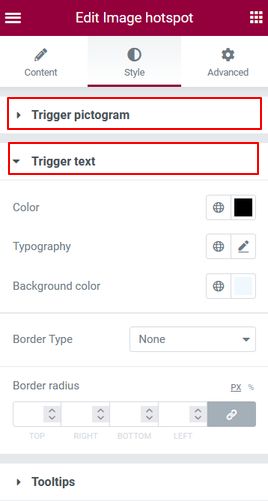 Image Hotspots style trigger