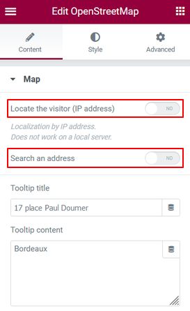 OSM map default