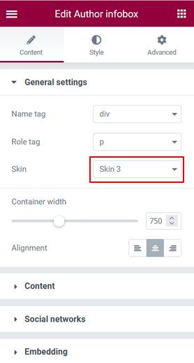Author Infobox general settings