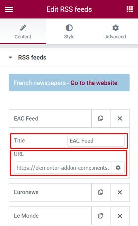 RSS Feeds list