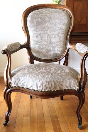 Fauteuil Louis Philippe zèbre